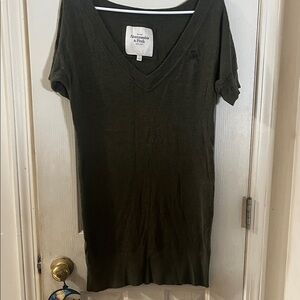 Abercrombie & Fitch Dark Green V-Neck Dress/Tunic